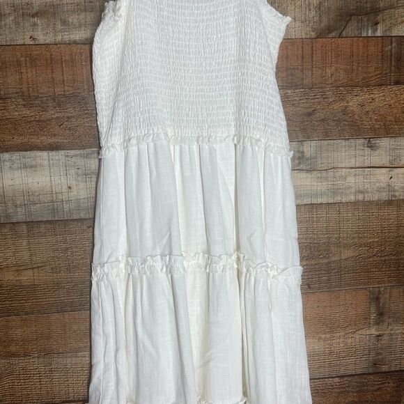 GB girls white smocked tiered‎ sundress spaghetti straps, size XL new with tags - Picture 5 of 12